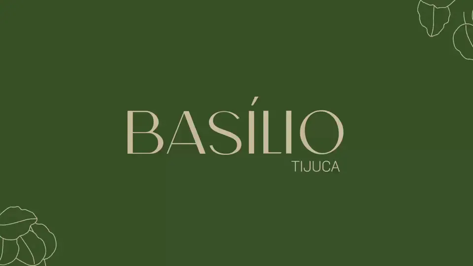 Abertura do filme do Basílio Tijuca, com a logo sobre fundo verde